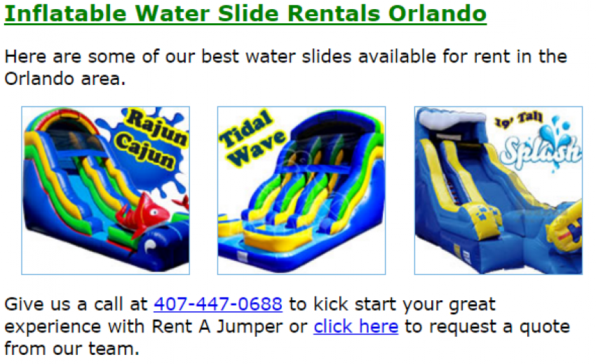 Foto Rent A Jumper - Bounce House Water Slides Tables Chairs Tents de Servicios de Alquiler de Equipos para Fiestas en Orlando FL - Galería de ListasLocales.com