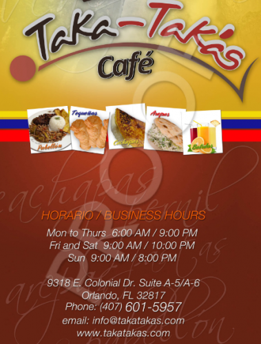 Foto Taka Takas Café de Restaurantes Venezolanos en Orlando FL - Galería de ListasLocales.com
