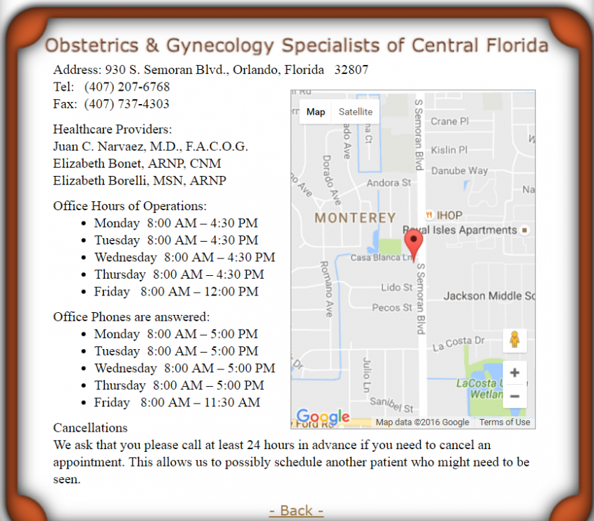 Foto Obstetrics & Gynecology Specialist of Central Florida de Ginecólogos y Obstetras en Orlando FL - Galería de ListasLocales.com