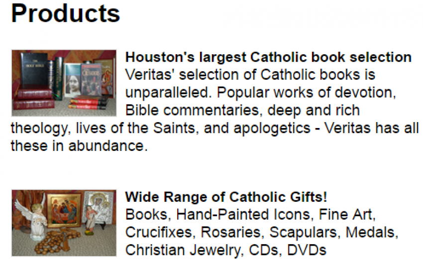 Foto Veritas Catholic Books de Tiendas de Articulos Religiosos en Houston TX - Galería de ListasLocales.com